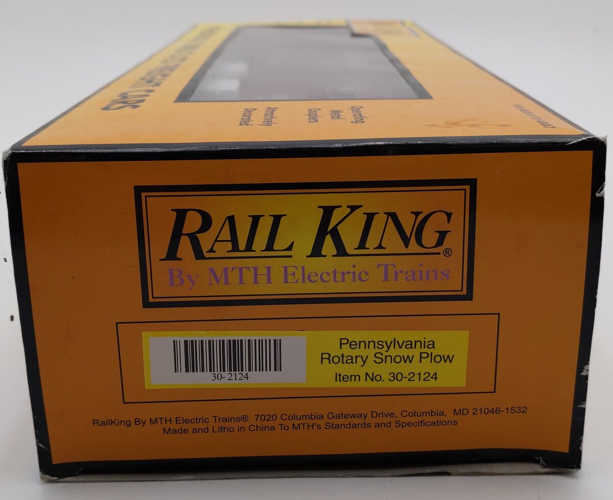 MTH 30-2124 O Gauge Pennsylvania Rotary Snow Plow #497788 EX/Box