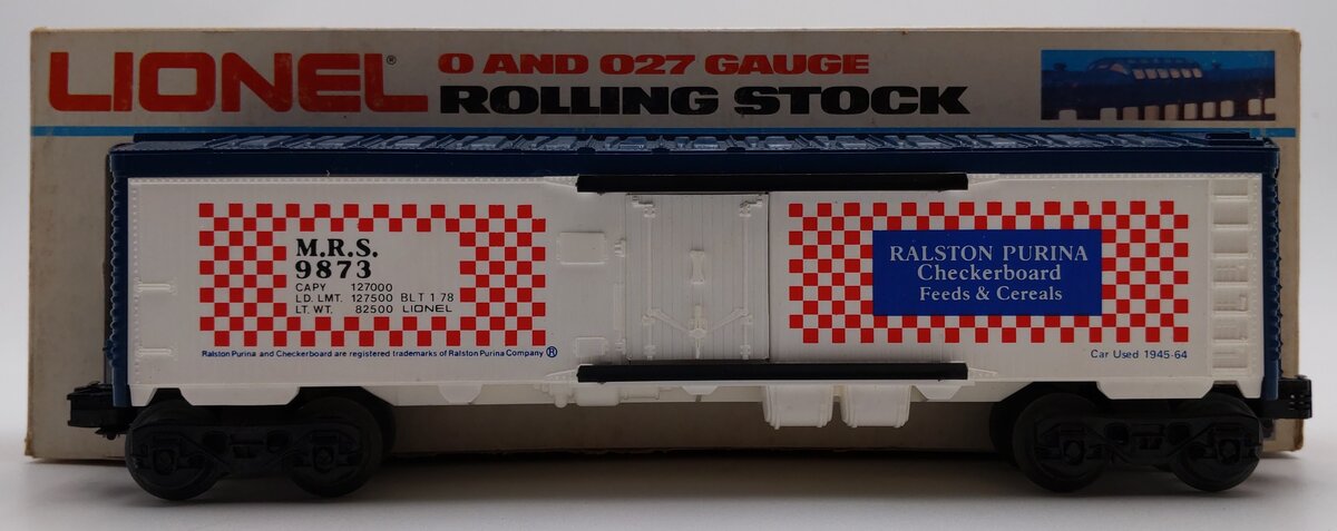 Lionel 6-9873 O Gauge Ralston Purina Billboard Reefer Car #9873 EX/Box