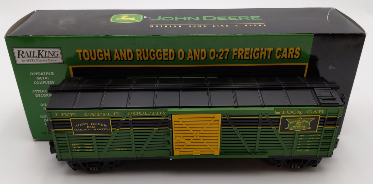 MTH 30-7137 O Gauge John Deere Stock Car LN/Box
