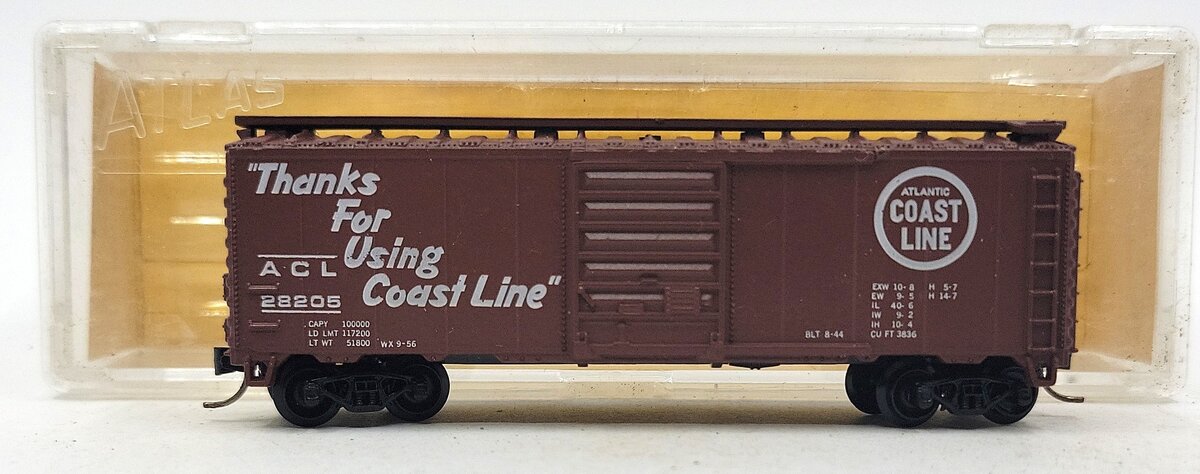 Atlas 3401 N Scale Atlantic Coast Line 40' Boxcar LN/Box