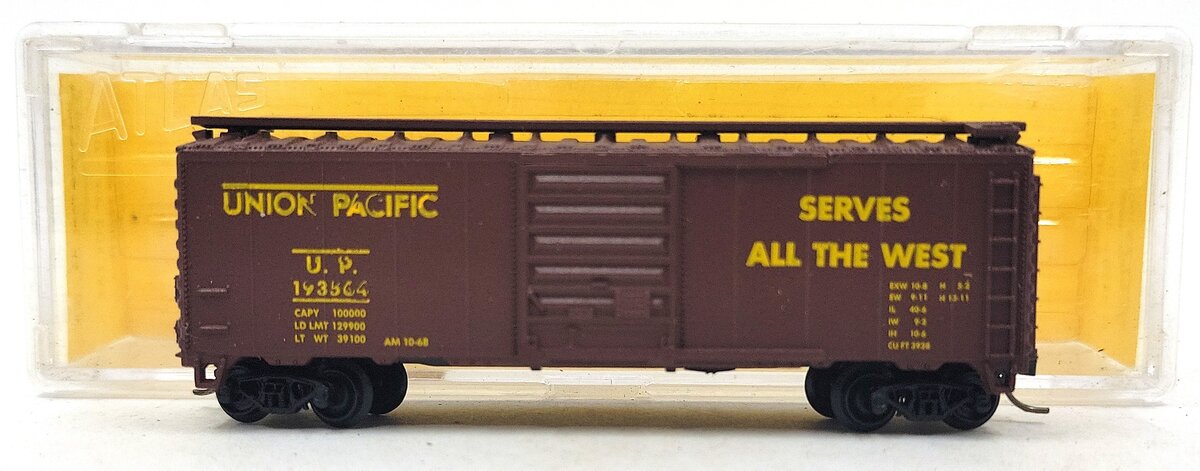 Atlas 3420 N Scale Union Pacific 40' Boxcar #193564 EX/Box