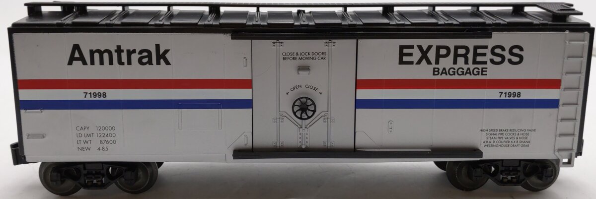 Lionel 6-71998 O Gauge Amtrak Express Baggage Box Car #71998 EX