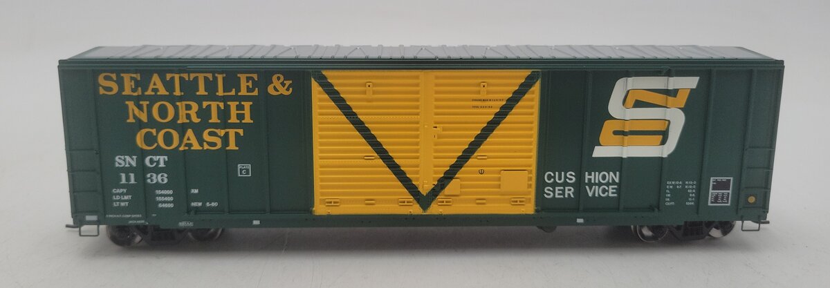 Athearn 92861 HO Scale Seattle & North Coast 50' FMC Double Door Box Car #1136 LN/Box