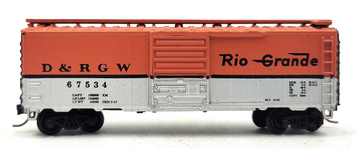 Atlas 3423 N Scale D&RGW Rio Grande 40' Boxcar #67534 LN/Box