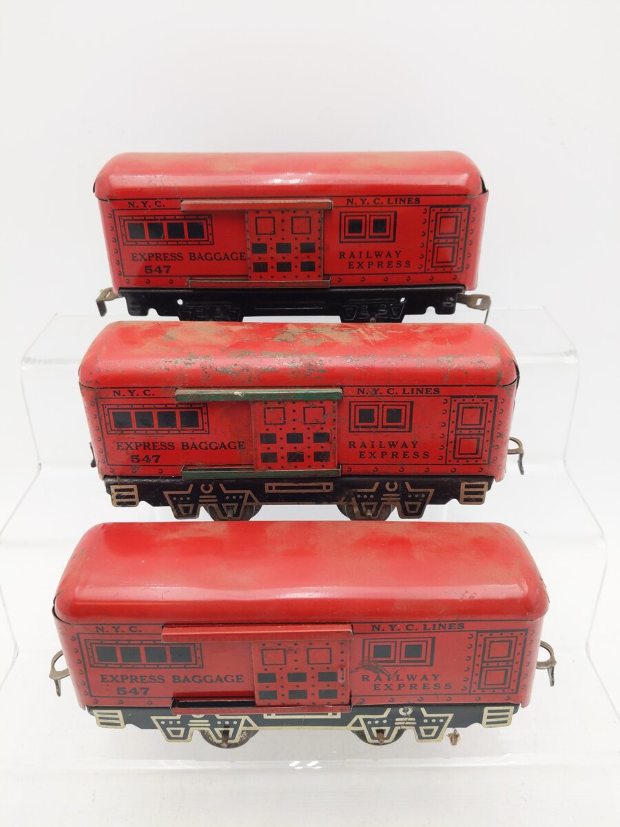 Marx Vintage O Gauge Freight Cars: 547 [3] VG