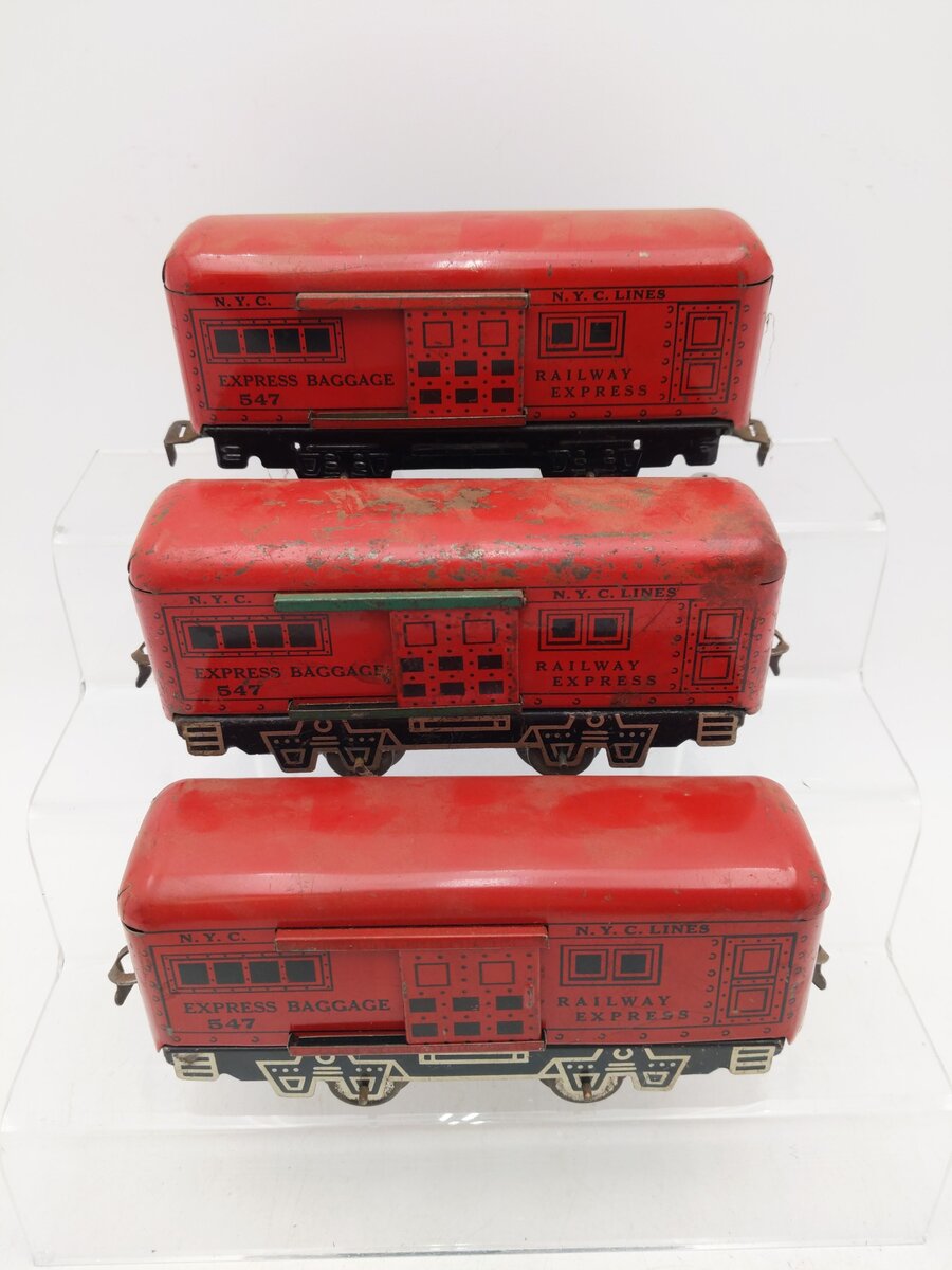 Marx Vintage O Gauge Freight Cars: 547 [3] VG