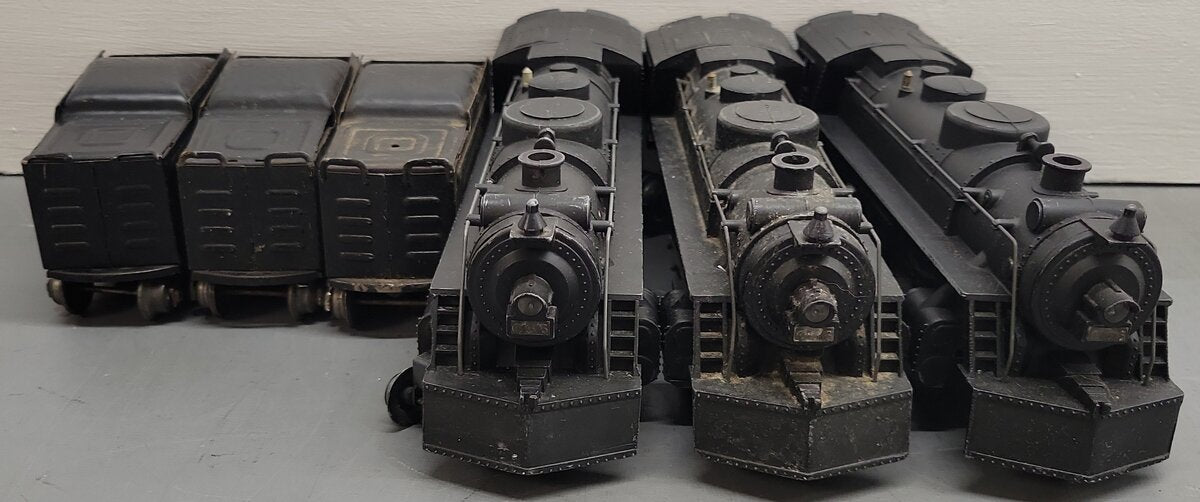Marx O Gauge Vintage Locomotives and Tenders; 666 x 3, [6] VG
