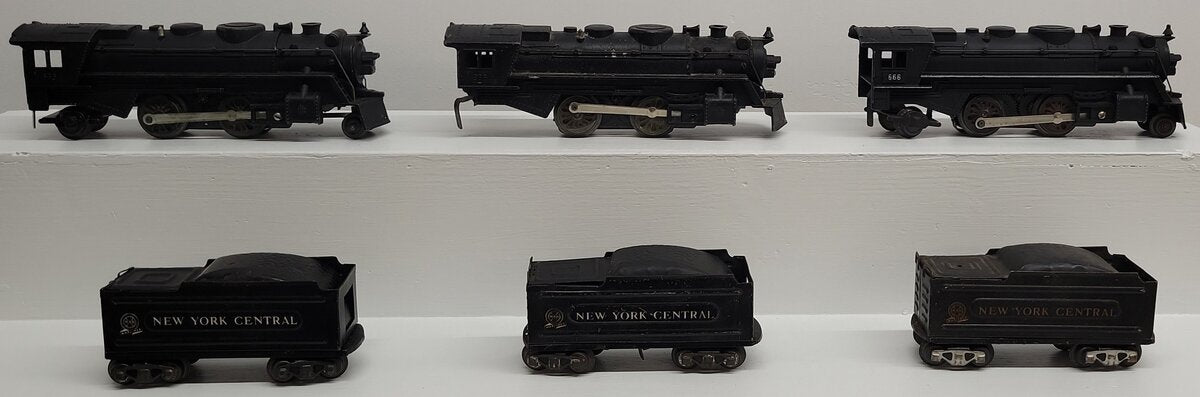 Marx O Gauge Vintage Locomotives and Tenders; 666 x 3, [6] VG