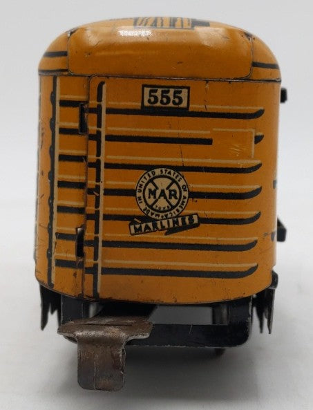 Marx 90171 Vintage O Yellow Bessemer & Lake Erie (BLE) Boxcar