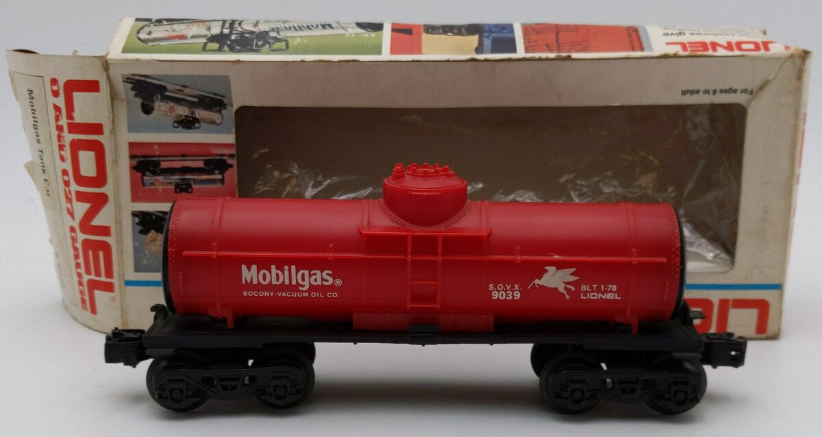 Lionel 6-9039 Mobilgas Single Dome Tank Car VG/Box