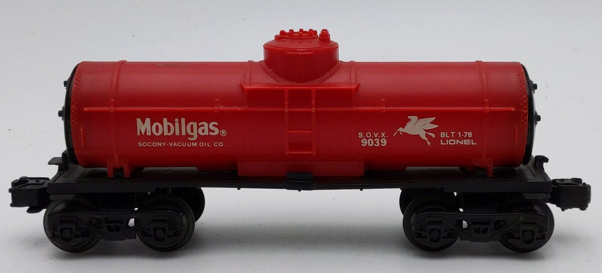 Lionel 6-9039 Mobilgas Single Dome Tank Car VG/Box