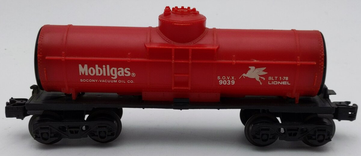 Lionel 6-9039 Mobilgas Single Dome Tank Car VG/Box