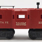 Marx 2225 Vintage O Gauge Postwar Atchison Topeka Santa Fe Bay Window Caboose VG