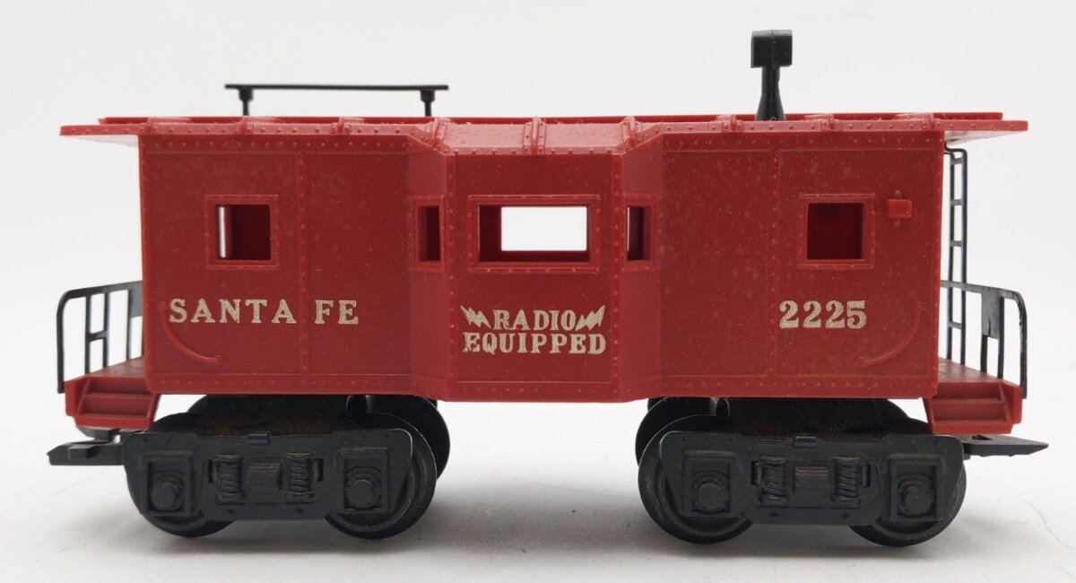 Marx 2225 Vintage O Gauge Postwar Atchison Topeka Santa Fe Bay Window Caboose VG