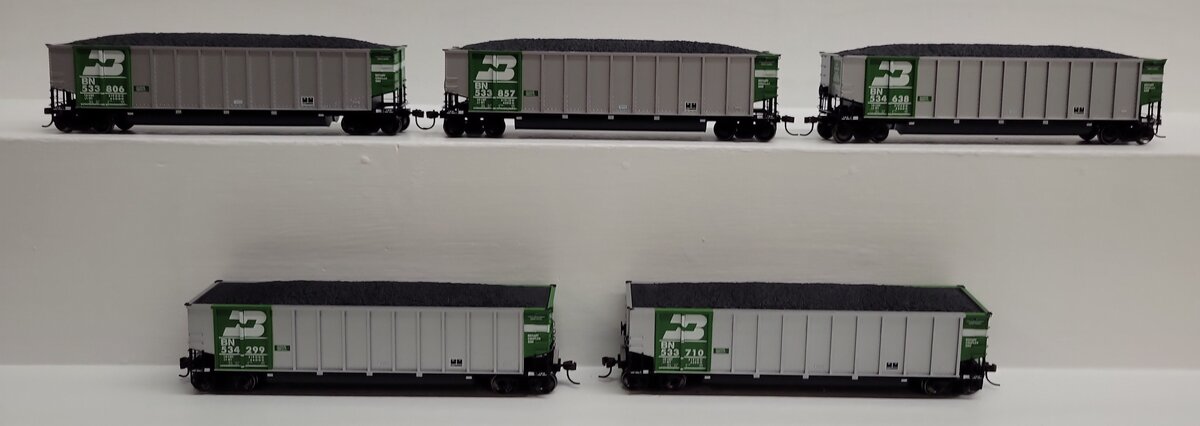 Athearn 93003 HO Scale BN #3 BethGon Coalporter Hopper (Pack of 5) LN/Box