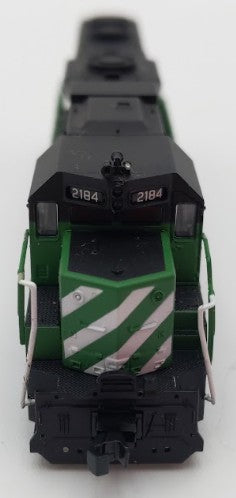 Atlas 40000225 N Scale Burlington Northern GP38 Low Nose Diesel Loco #2184 w DCC VG/Box