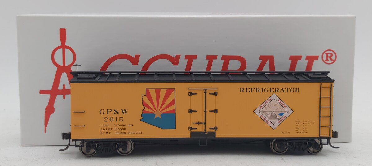 Accurail HO Scale GP&W Wood Refrigerator Car #2015 NIB
