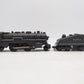 Marx 1666 Vintage O 2-4-2 Santa Fe Steam Locomotive & Tender VG