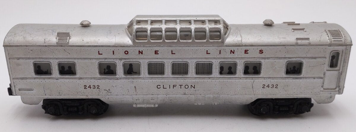 Lionel 2432 Vintage O Lionel Lines Clifton Illuminated Vista Dome Car