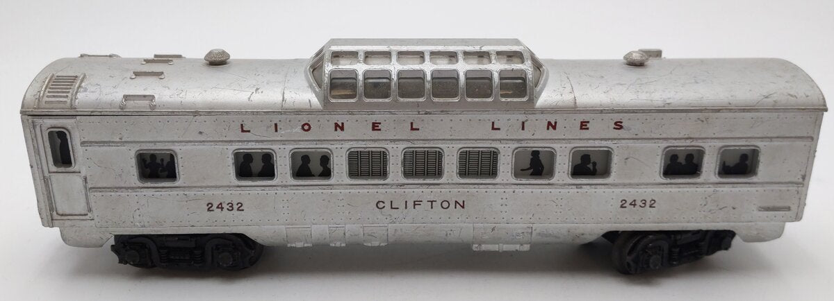Lionel 2432 Vintage O Lionel Lines Clifton Illuminated Vista Dome Car