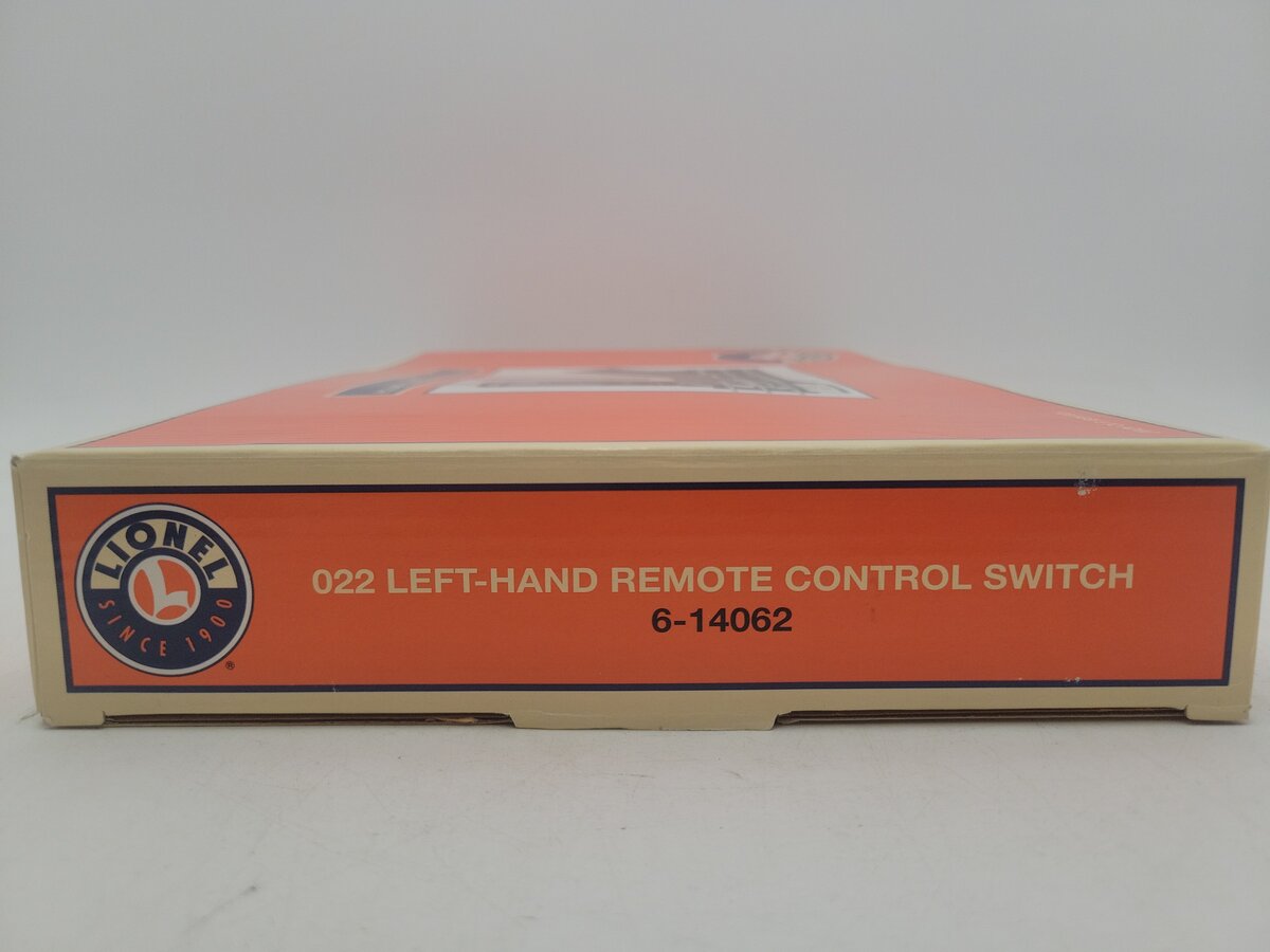 Lionel 6-14062 O Gauge Remote-Control 022 Left Hand Switch Turnout EX/Box