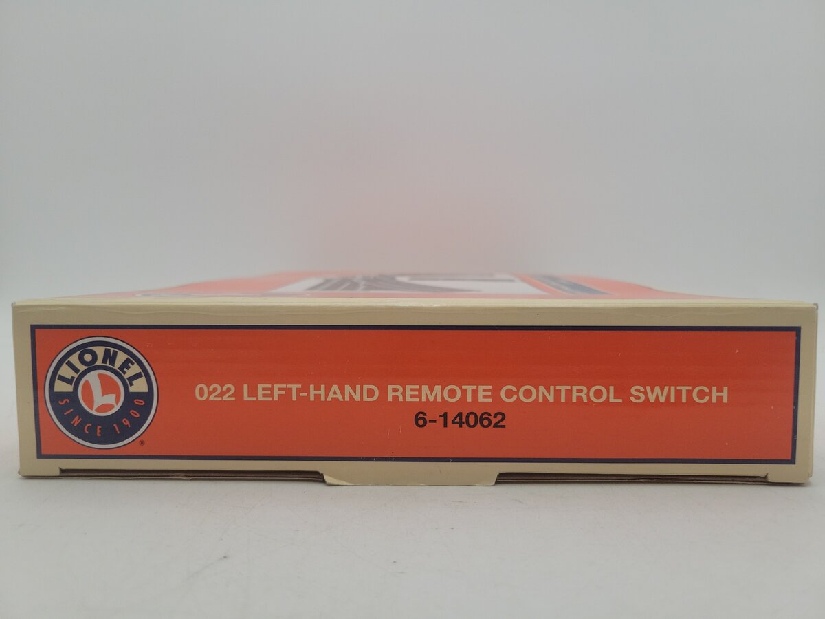 Lionel 6-14062 O Gauge Remote-Control 022 Left Hand Switch Turnout EX/Box
