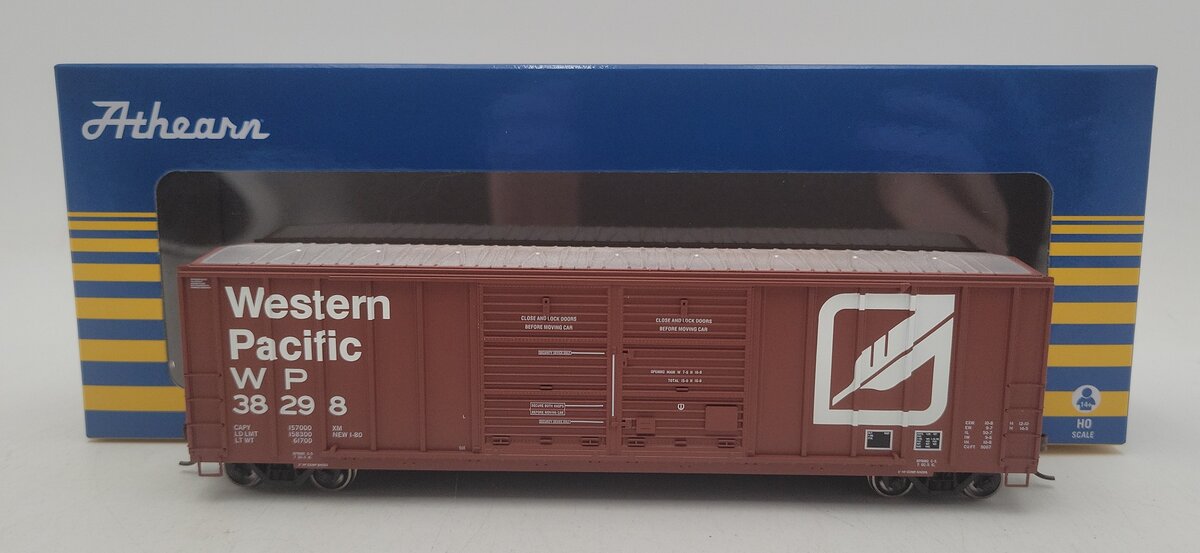 Athearn 15881 HO Western Pacific 50' FMC 5077 Double Door Box Car #38298 LN/Box