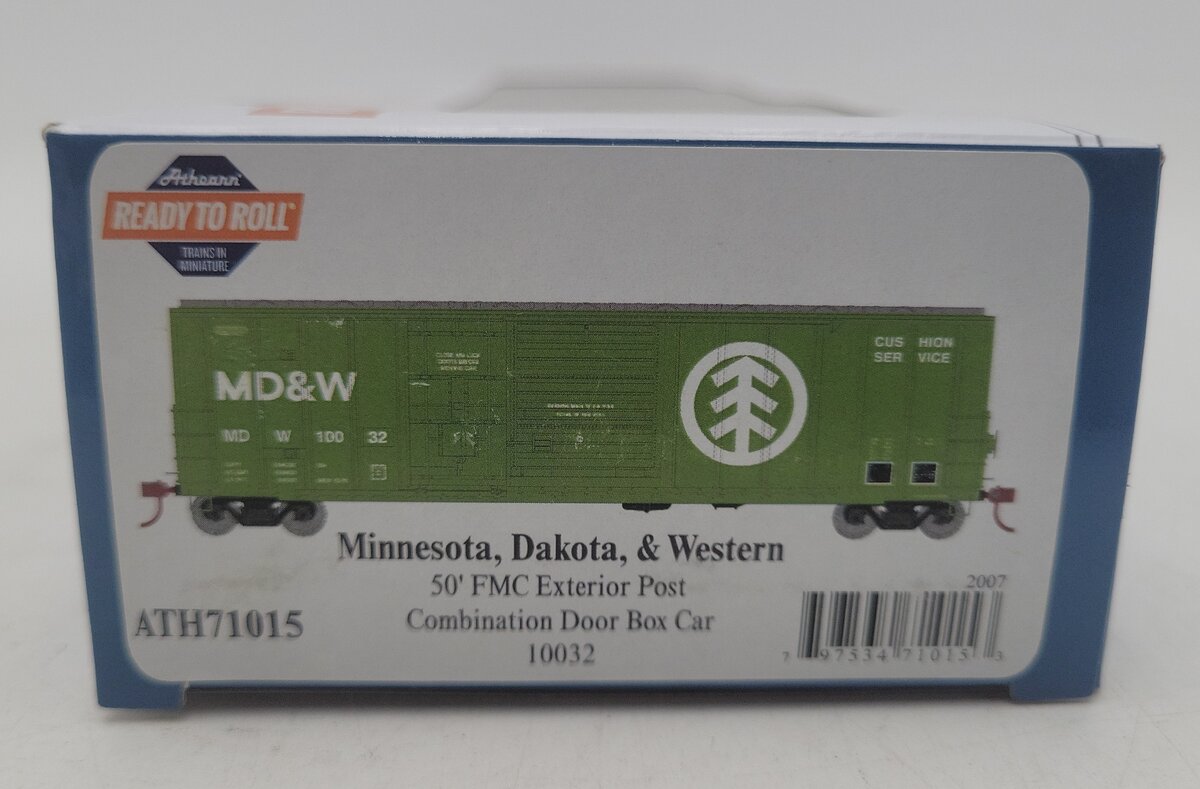Athearn 71015 HO MD&W 50' FMC Ex-Post Combo Door Boxcar #10032 LN/Box