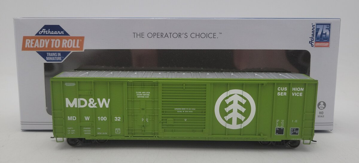 Athearn 71015 HO MD&W 50' FMC Ex-Post Combo Door Boxcar #10032 LN/Box