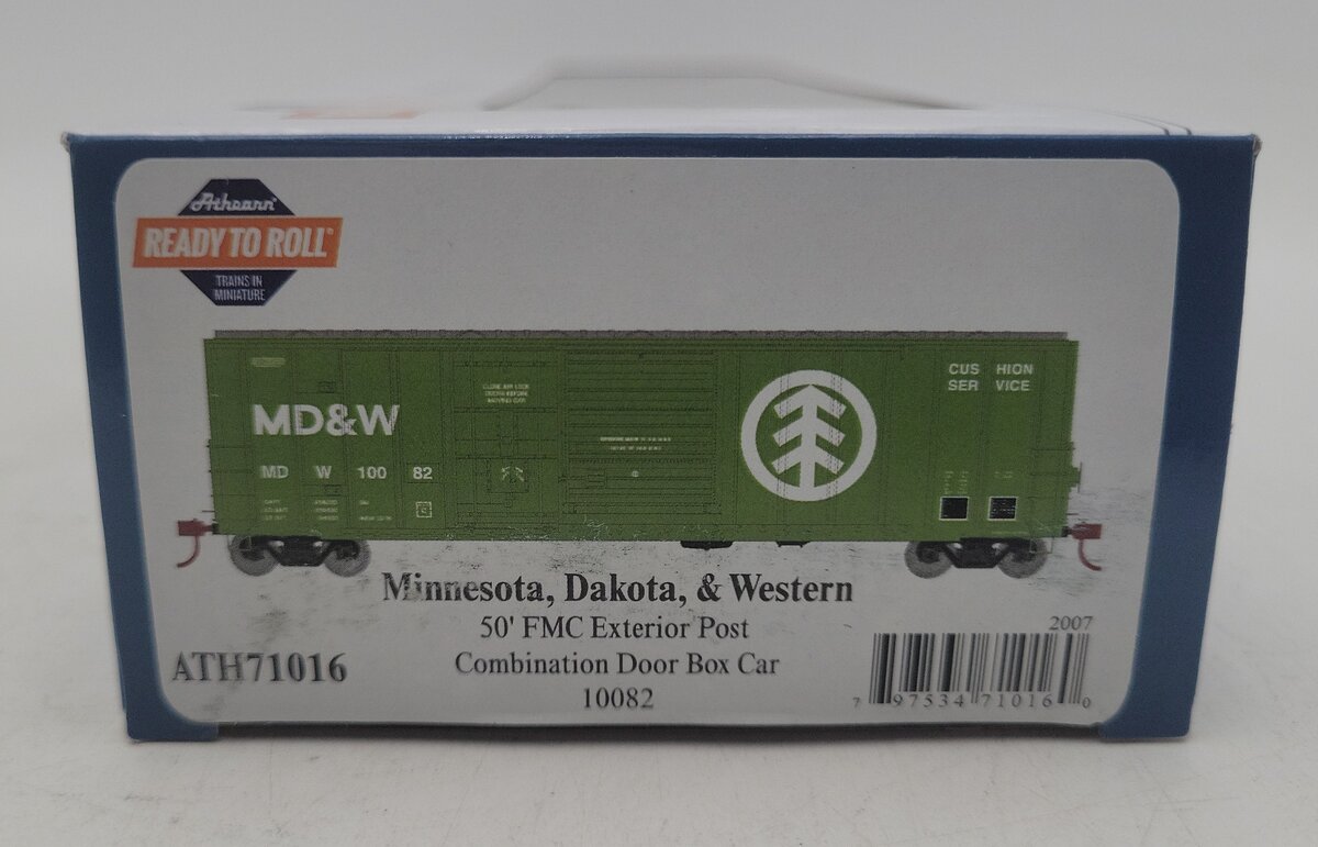 Athearn 71016 HO MD&W 50' FMC Ex-Post Combo Door Boxcar #10082 LN/Box