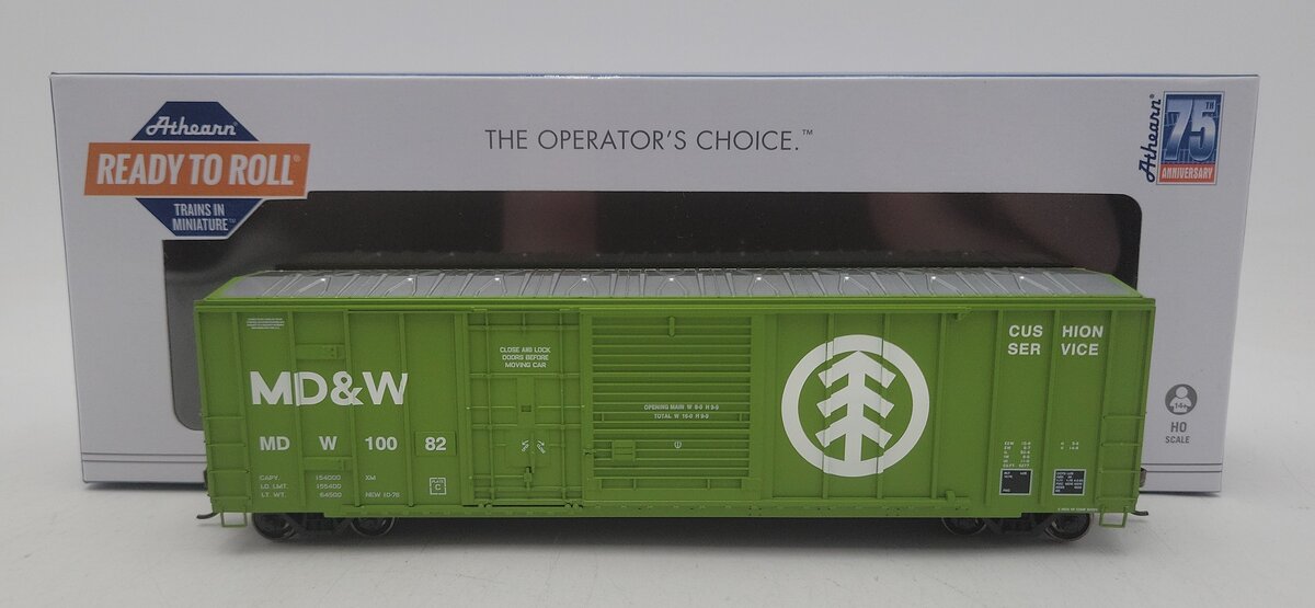 Athearn 71016 HO MD&W 50' FMC Ex-Post Combo Door Boxcar #10082 LN/Box