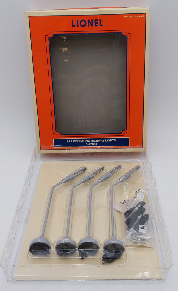 Lionel 6-12804 O And O27 Operating Highway Lights (Set of 4) NIB