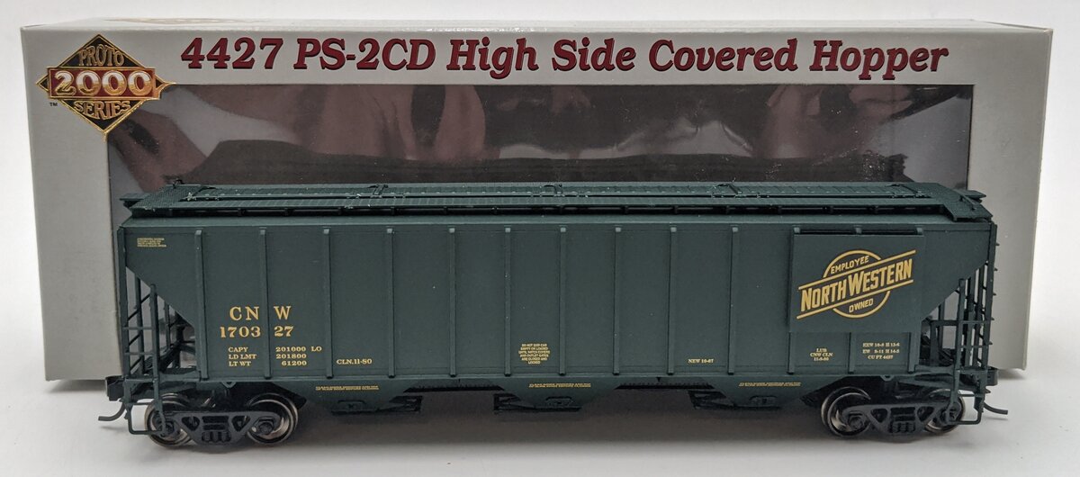 Proto 2000 23381 HO Scale C&NW PS-2CD High Side Covered Hopper #170327 LN/Box