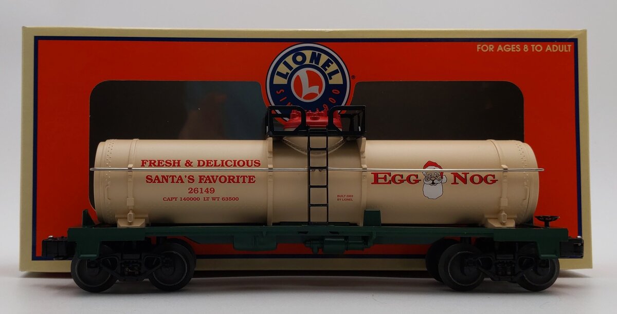 Lionel 6-26149 O Gauge Egg Nog Single Dome Tank Car LN/Box