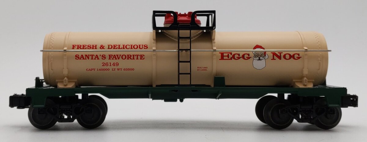 Lionel 6-26149 O Gauge Egg Nog Single Dome Tank Car LN/Box
