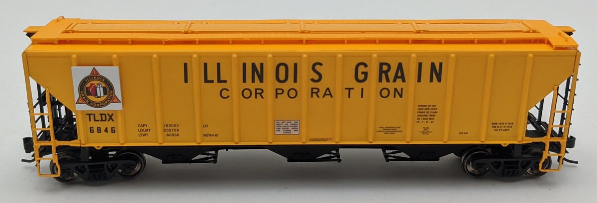 Proto 2000 21340 HO Scale Illinois Grain PS-2CD High Side Covered Hopper #6846 LN/Box