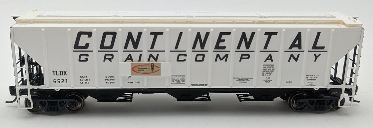 Proto 2000 23383 HO Continental 442 PS-2CD Hi-Side Covered Hopper #6521 LN/Box