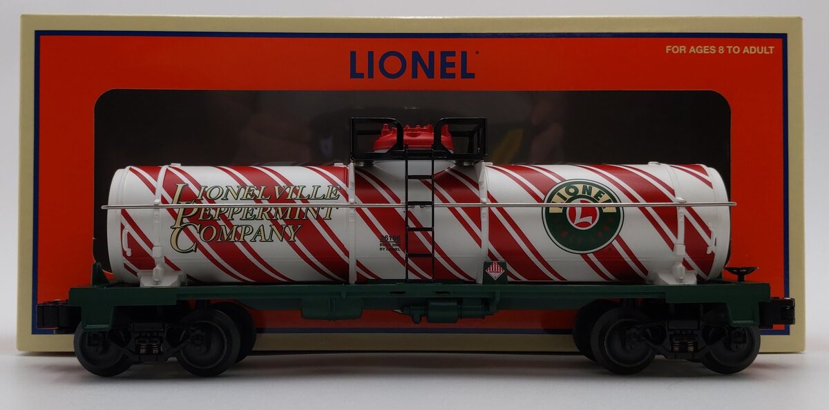 Lionel 6-26196 O Gauge Candy Cane Single Dome Tank Car EX/Box