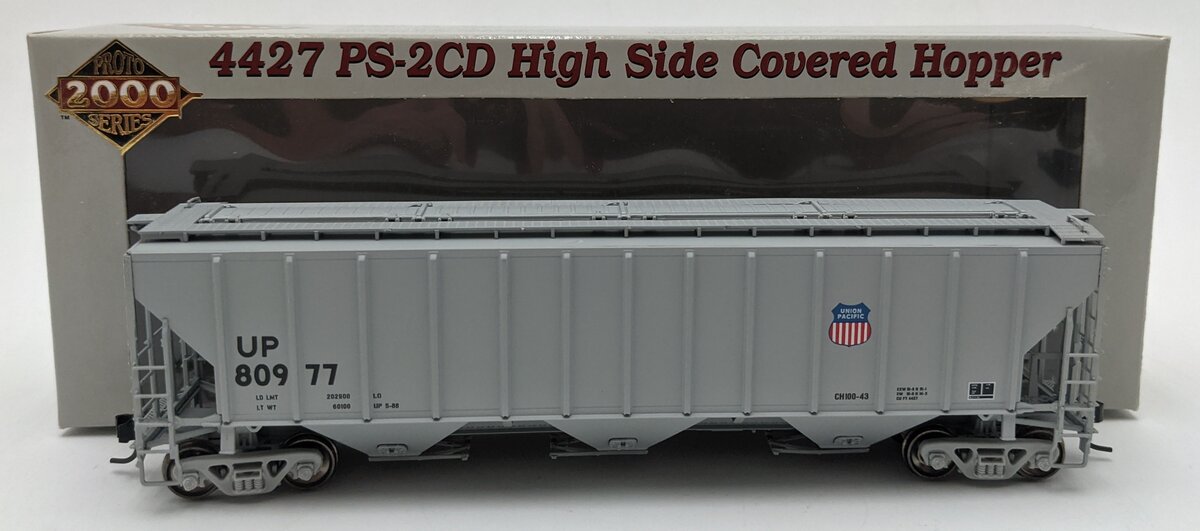 Proto 2000 21374 HO Union Pacific 4427 PS-2CD High Side Covered Hopper #80977 LN/Box