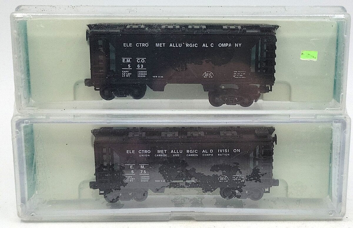 Vintage by Deluxe 7080 N Scale E.M./E.M.C.O. 2 Bay Hopper [2 pack] MT/Box