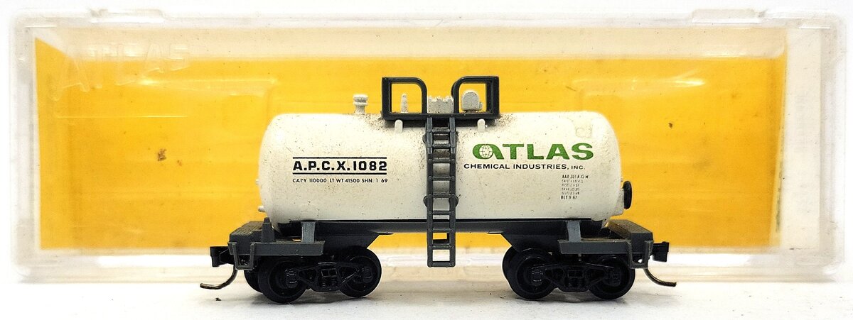 Atlas 3241 N Scale Atlas Chemical Beercan Tank Car #1082 EX/Box