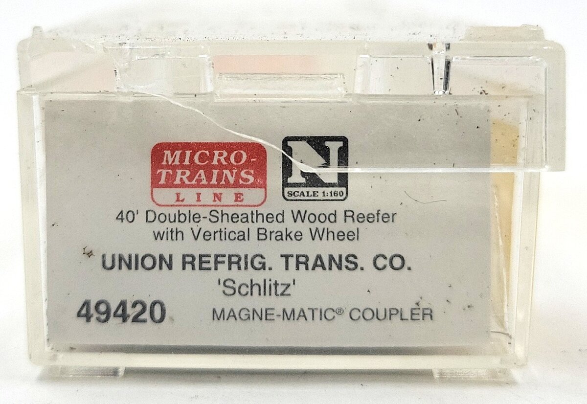 Micro-Trains 04900420 N Schlitz 40' Double Sheathed Wood Reefer #92132 LN/Box