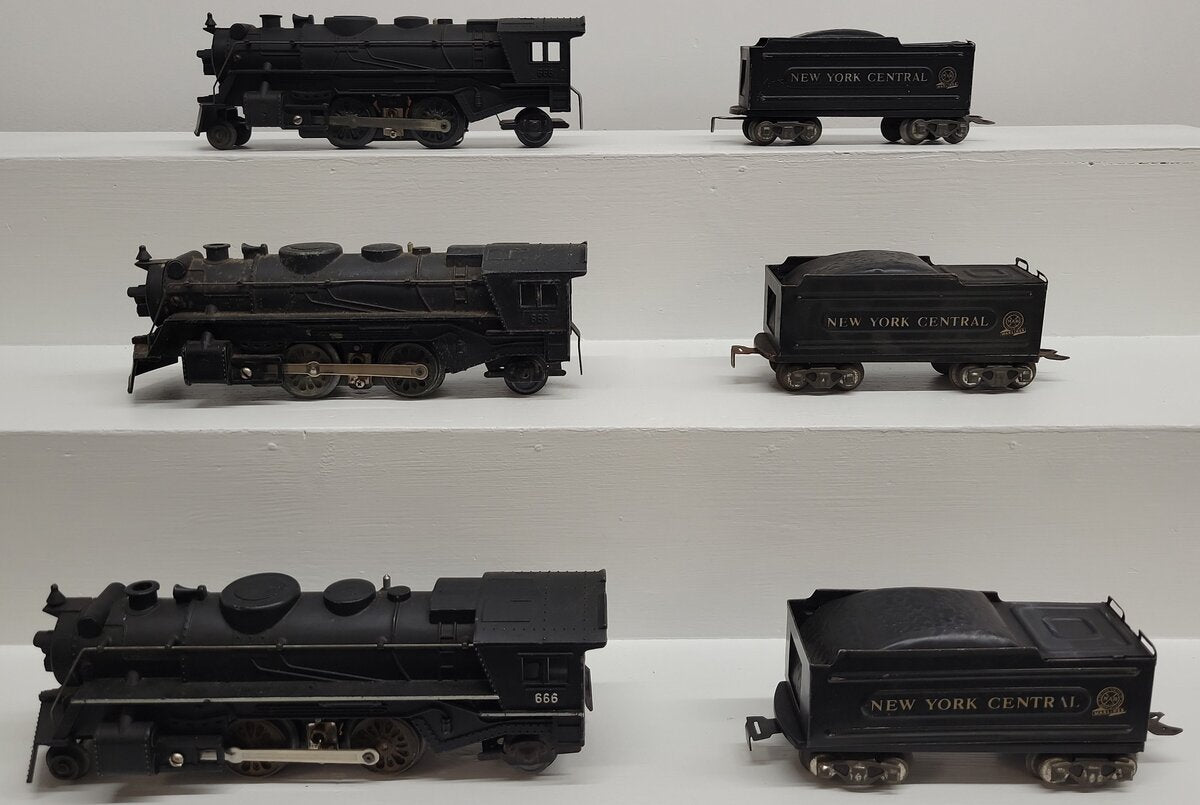 Marx O Gauge Vintage Steam Locomotive and Tenders; 666 x3 [6] VG
