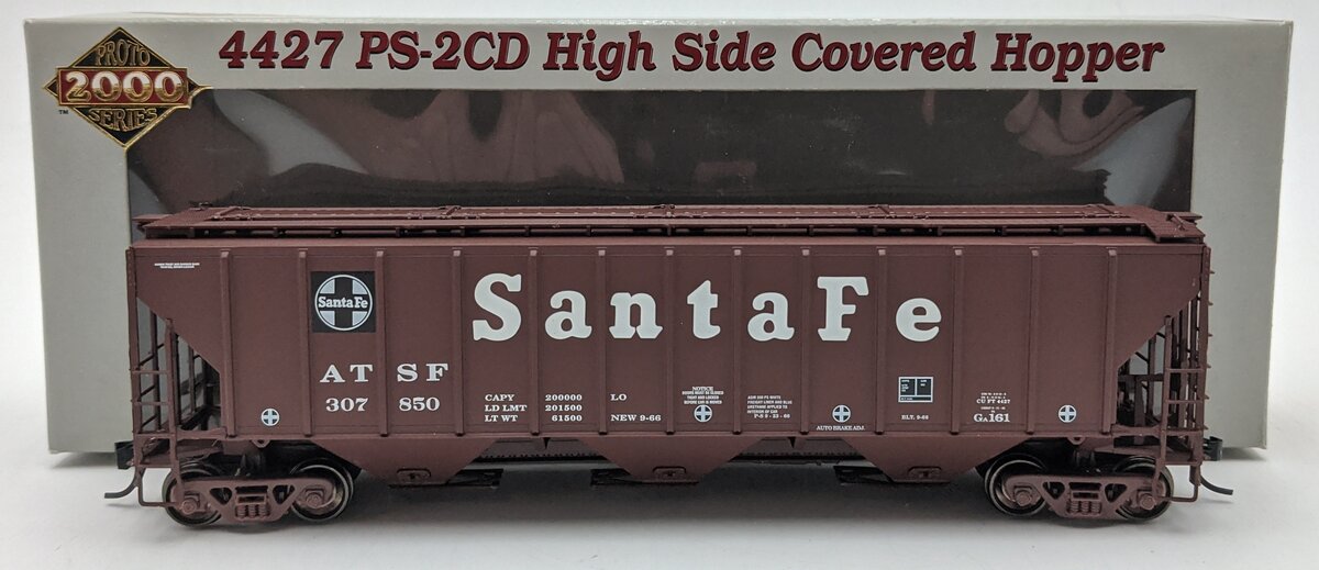 Proto 2000 23378 HO ATSF 'Santa Fe' PS2-CD High Side Covered Hopper #307850 LN/Box