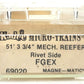Micro-Trains 06900020 N FGEX 51' 3 3/4" Rivet Side Mechanical Reefer #10200 LN/Box