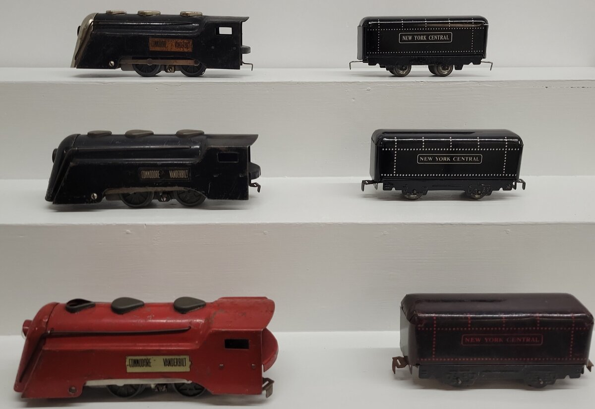 Marx O Gauge Vintage Commodore Vanderbilt Locomotives and Tenders; 597 x 3 [6] VG