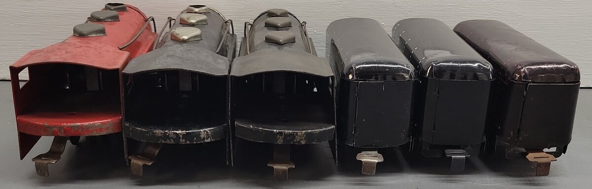 Marx O Gauge Vintage Commodore Vanderbilt Locomotives and Tenders; 597 x 3 [6] VG