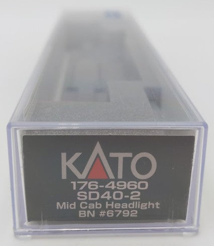 Kato 176-4960 N Burlington Northern Standard EMD SD40-2 Diesel Loco #6792 w/ DCC EX/Box