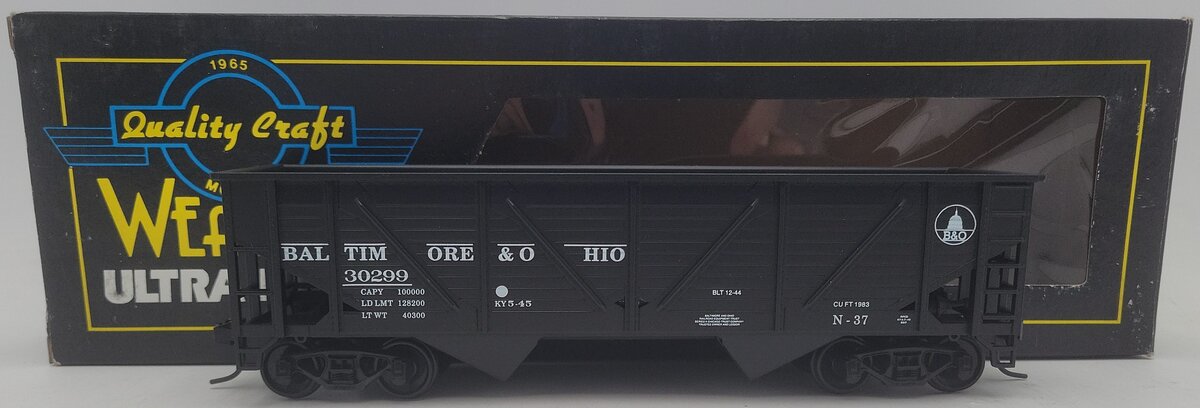 Weaver O Scale Baltimore & Ohio Hopper Car #30299 (2-Rail) EX/Box