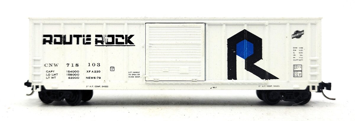Roundhouse 8161 N Scale Chicago & North Western Route Rock Boxcar #718103 LN/Box